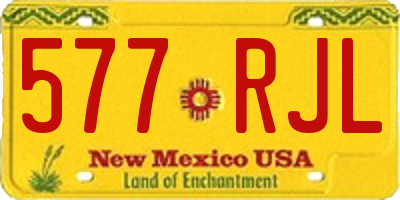 NM license plate 577RJL