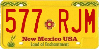 NM license plate 577RJM