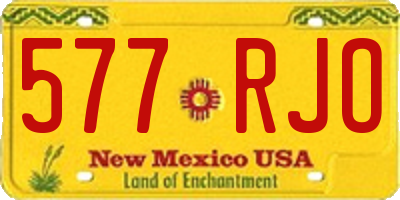 NM license plate 577RJO