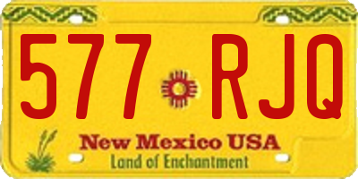 NM license plate 577RJQ