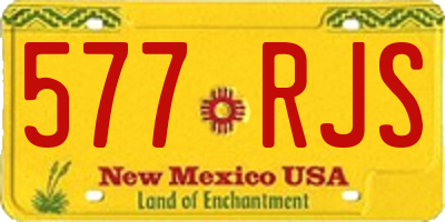 NM license plate 577RJS
