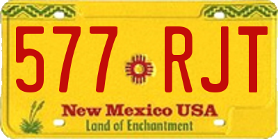 NM license plate 577RJT