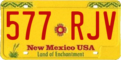 NM license plate 577RJV