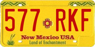 NM license plate 577RKF