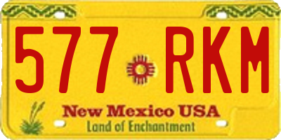 NM license plate 577RKM