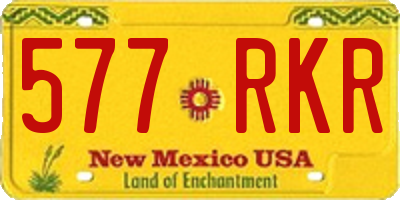 NM license plate 577RKR