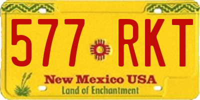 NM license plate 577RKT