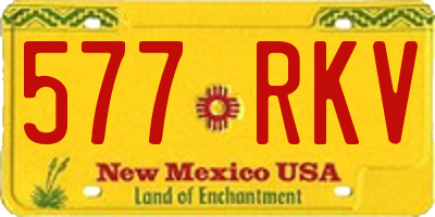 NM license plate 577RKV