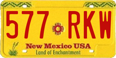 NM license plate 577RKW