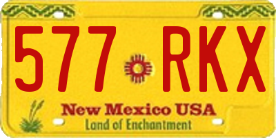 NM license plate 577RKX