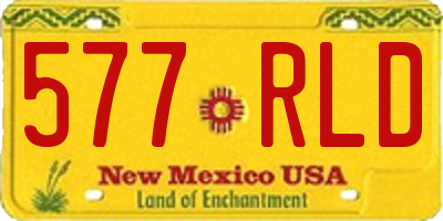 NM license plate 577RLD