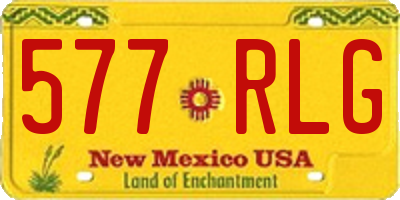 NM license plate 577RLG