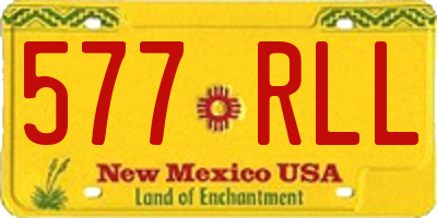 NM license plate 577RLL
