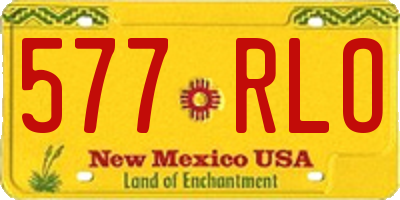 NM license plate 577RLO