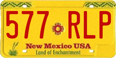 NM license plate 577RLP