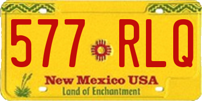 NM license plate 577RLQ