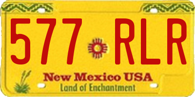 NM license plate 577RLR