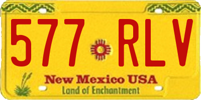 NM license plate 577RLV