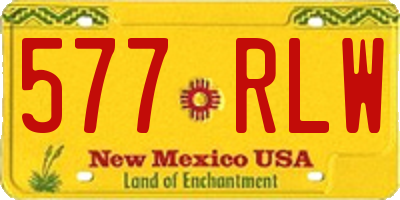 NM license plate 577RLW
