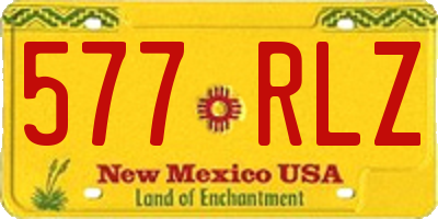 NM license plate 577RLZ