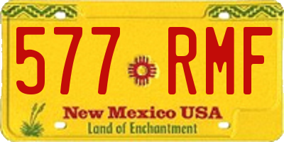 NM license plate 577RMF