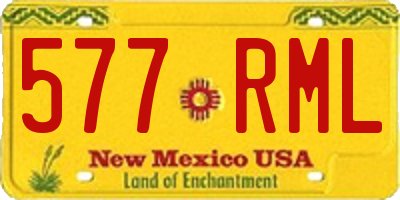NM license plate 577RML