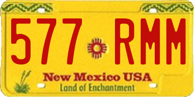 NM license plate 577RMM