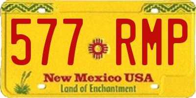 NM license plate 577RMP