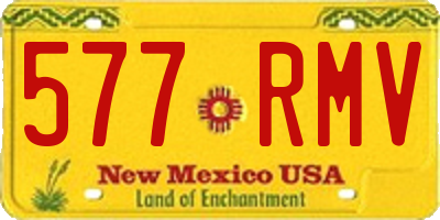 NM license plate 577RMV