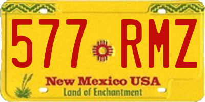 NM license plate 577RMZ