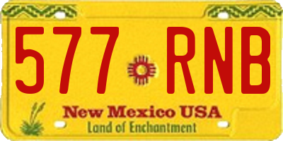 NM license plate 577RNB