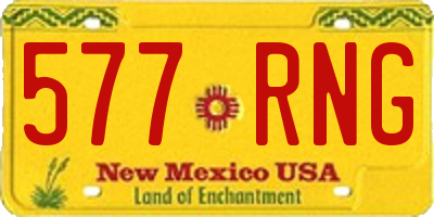 NM license plate 577RNG