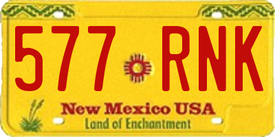 NM license plate 577RNK