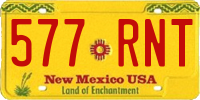 NM license plate 577RNT