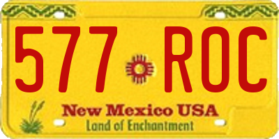 NM license plate 577ROC