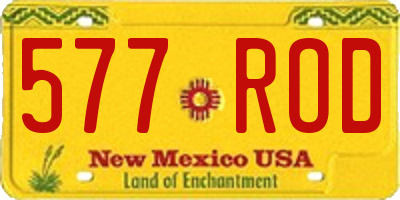 NM license plate 577ROD