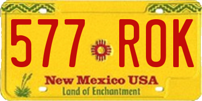 NM license plate 577ROK