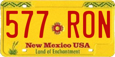 NM license plate 577RON