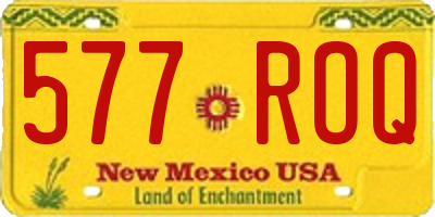 NM license plate 577ROQ
