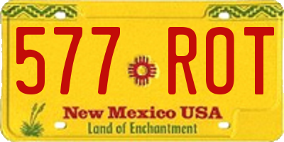 NM license plate 577ROT