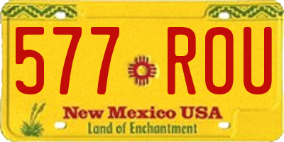 NM license plate 577ROU