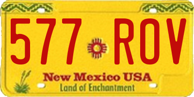 NM license plate 577ROV