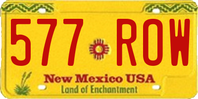 NM license plate 577ROW