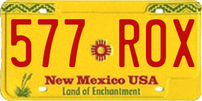 NM license plate 577ROX