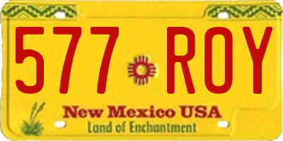 NM license plate 577ROY