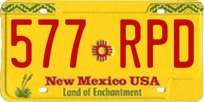 NM license plate 577RPD