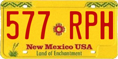 NM license plate 577RPH