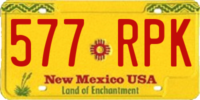 NM license plate 577RPK