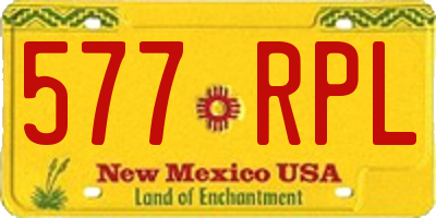 NM license plate 577RPL