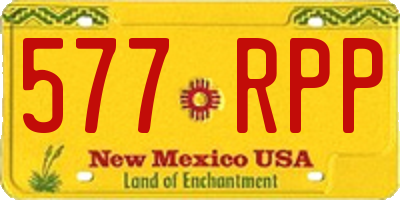 NM license plate 577RPP